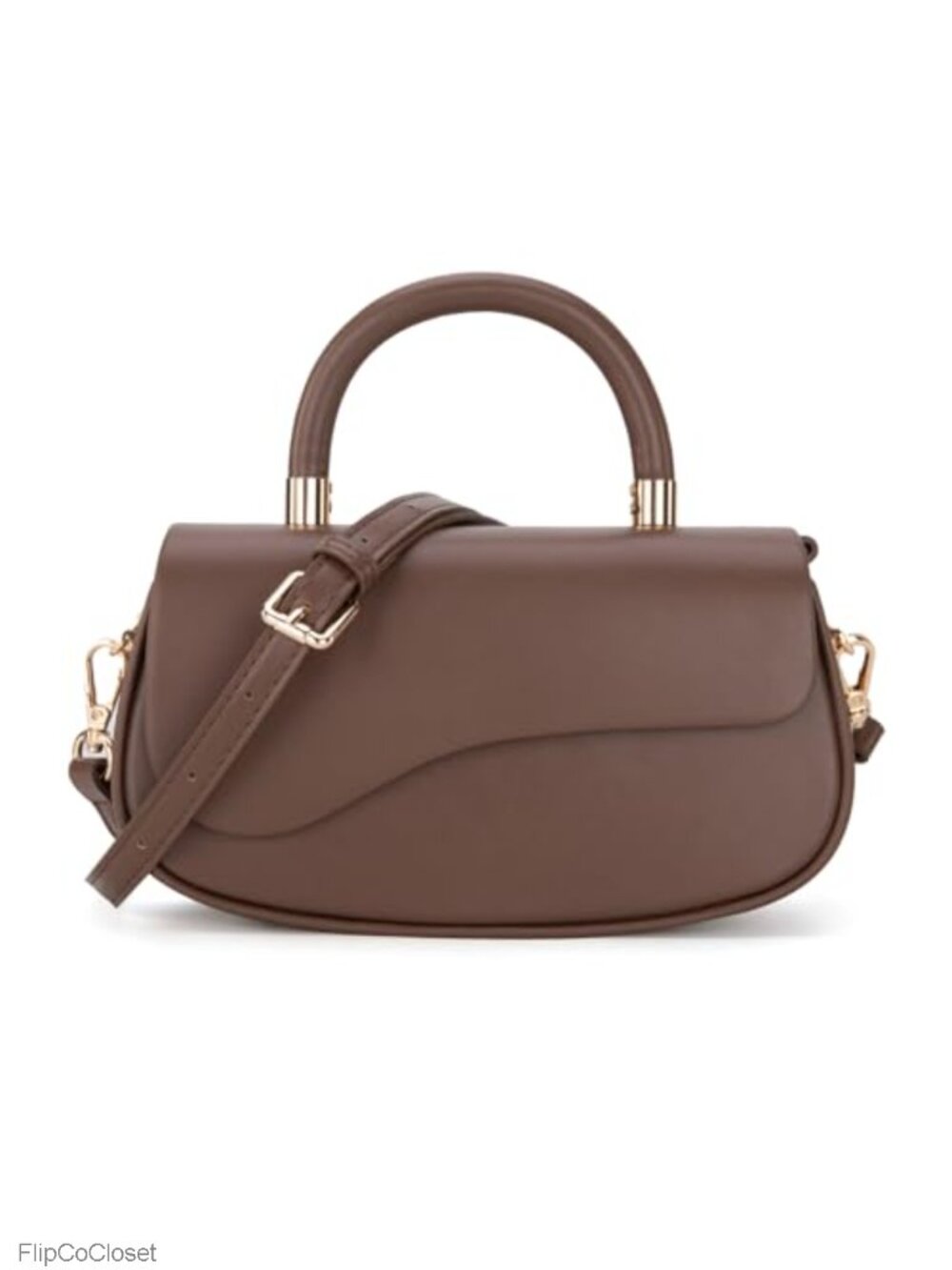 Small Top Handle Purse Women Elegant Crossbody Vegan PU Leather Adjustable Strap